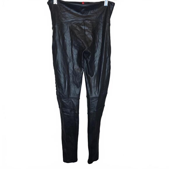 Spanx faux leather moto legging Women's size M - Picture 2 of 7